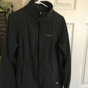 Columbia gray fleece zipper sweatshirt